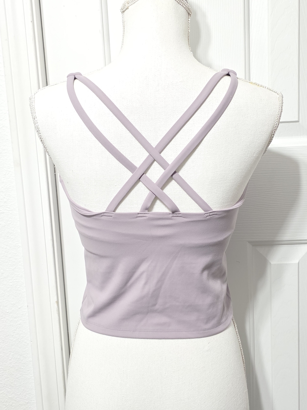 Purple Cross Back Halter Crop Top, Women's Medium, Heynuts